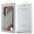 Guess MagSafe dėklas Samsung Galaxy S25 – rožinis
