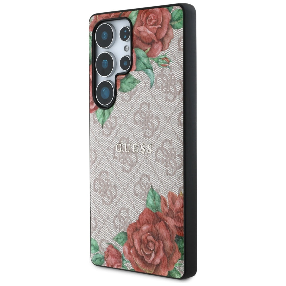 Guess MagSafe dėklas Samsung Galaxy S25 Ultra – rožinis