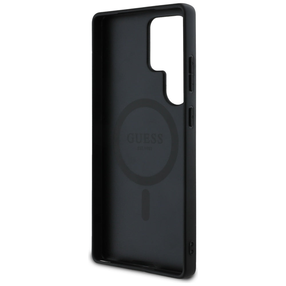 Guess MagSafe dėklas Samsung Galaxy S25 Ultra – rožinis