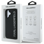 Karl Lagerfeld dėklas iPhone 16 – juodas, su blizgučiais