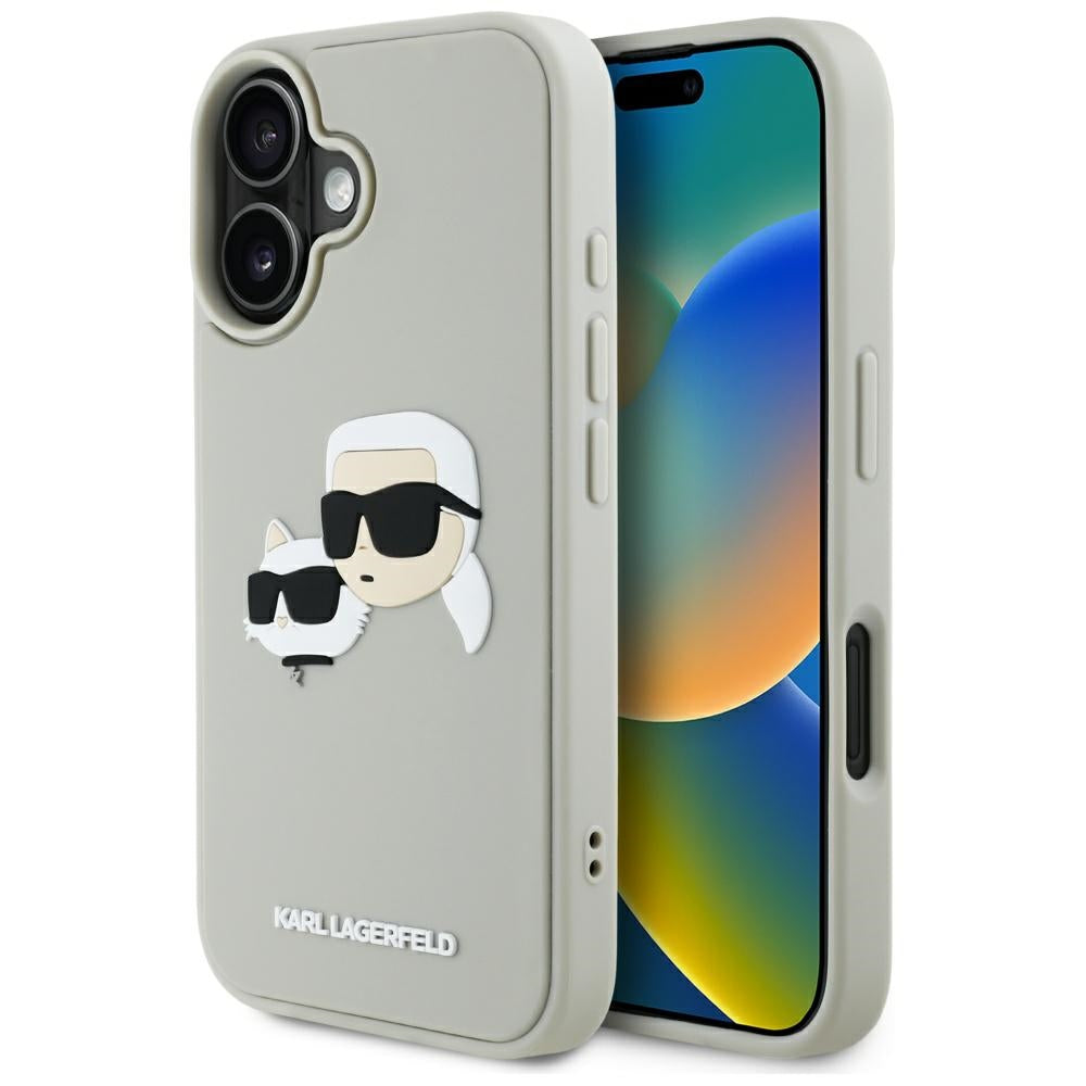 Karl Lagerfeld dėklas iPhone 16 – smėlio