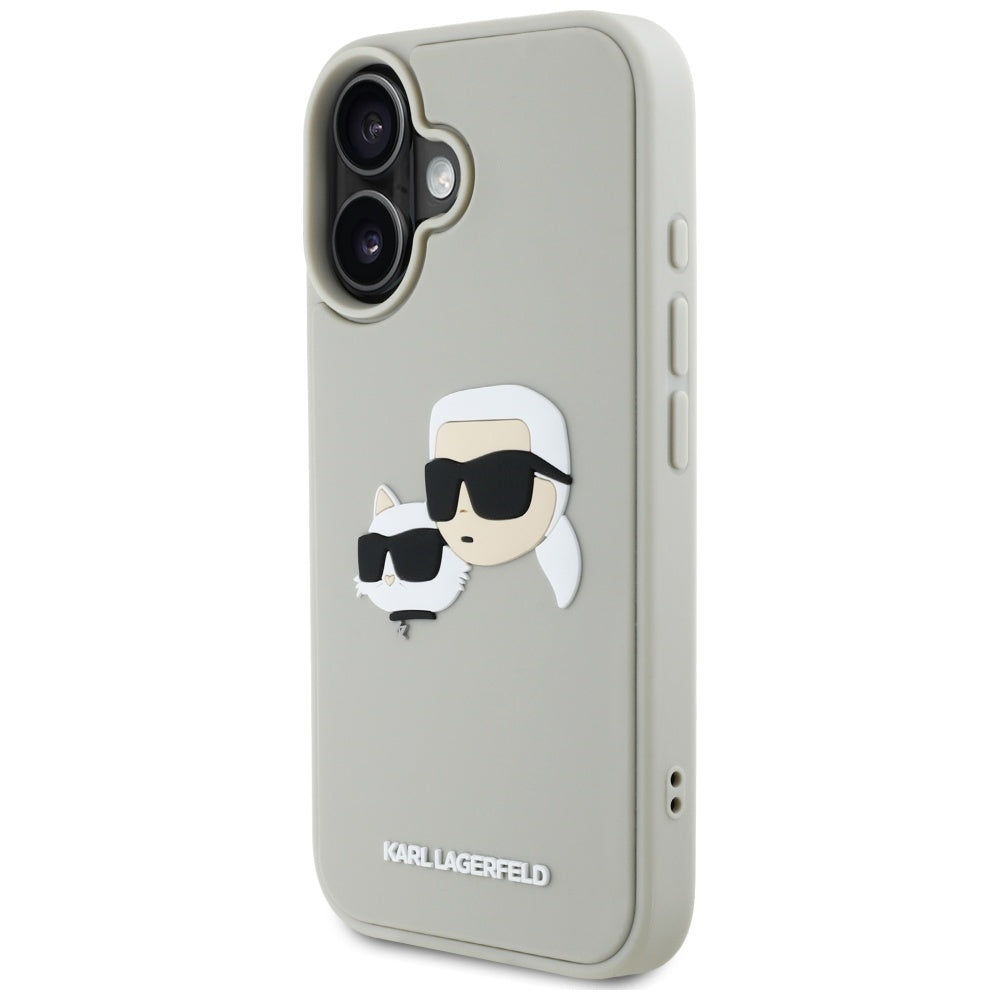 Karl Lagerfeld dėklas iPhone 16 – smėlio
