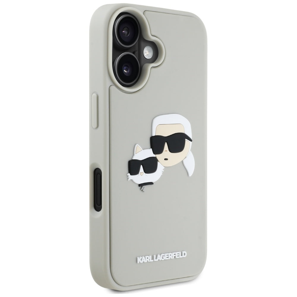Karl Lagerfeld dėklas iPhone 16 – smėlio