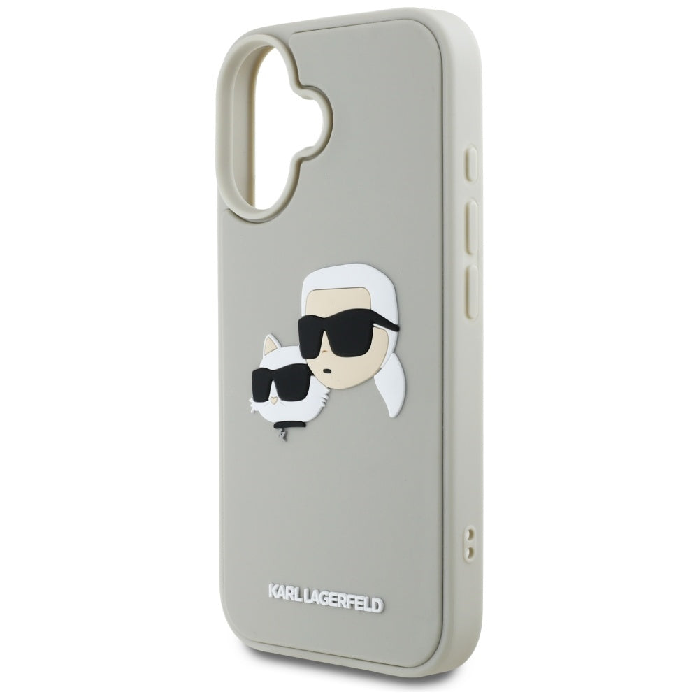 Karl Lagerfeld dėklas iPhone 16 – smėlio