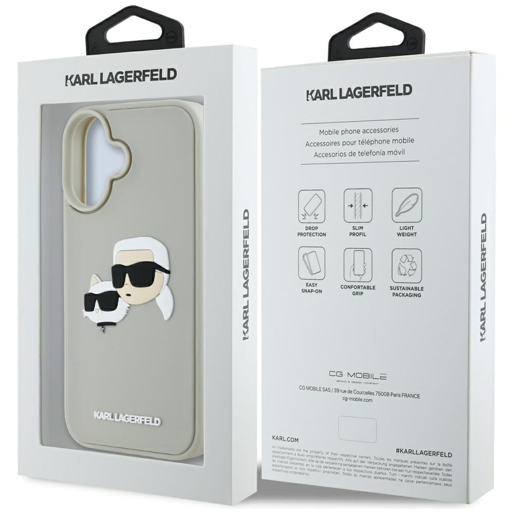 Karl Lagerfeld dėklas iPhone 16 – smėlio