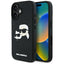 Karl Lagerfeld 3D Rubber Double Heads dėklas iPhone 16 – juodas