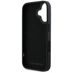 Karl Lagerfeld 3D Rubber Double Heads dėklas iPhone 16 – juodas