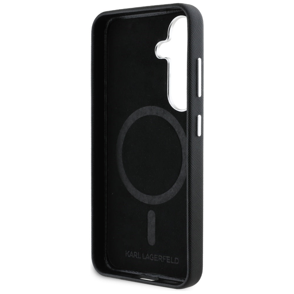 Karl Lagerfeld MagSafe dėklas Samsung Galaxy S25+ – juodas