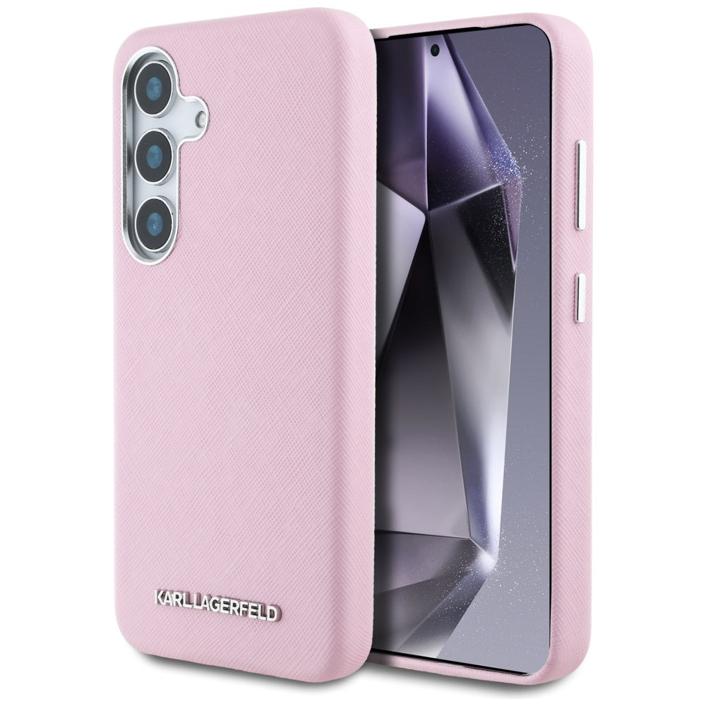Karl Lagerfeld MagSafe dėklas Samsung Galaxy S25+ – rožinis