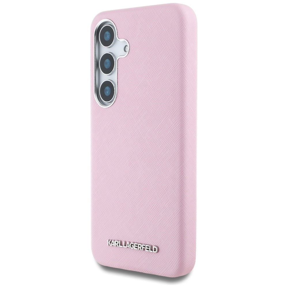 Karl Lagerfeld MagSafe dėklas Samsung Galaxy S25+ – rožinis