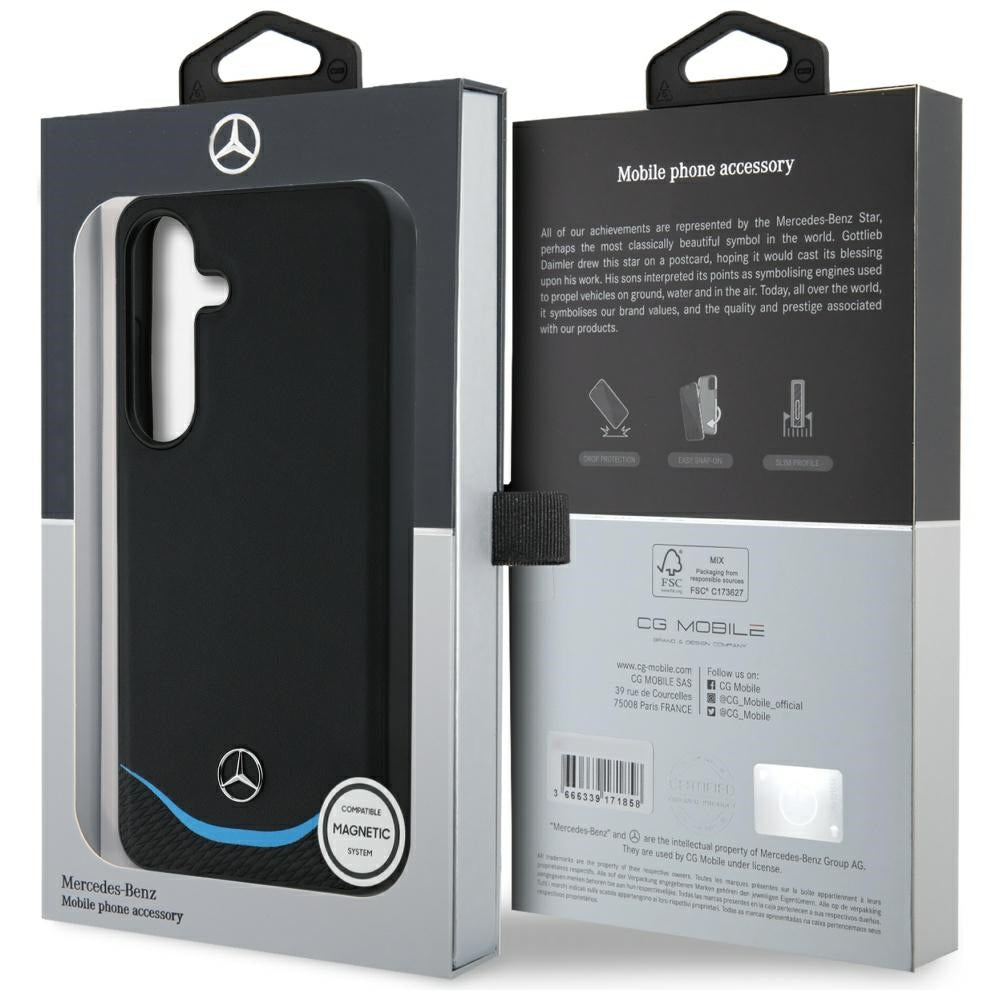 Mercedes-Benz odinis MagSafe dėklas Galaxy S25 – juodas