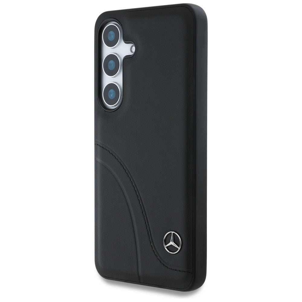 Mercedes odinis dėklas Samsung Galaxy S25 – juodas
