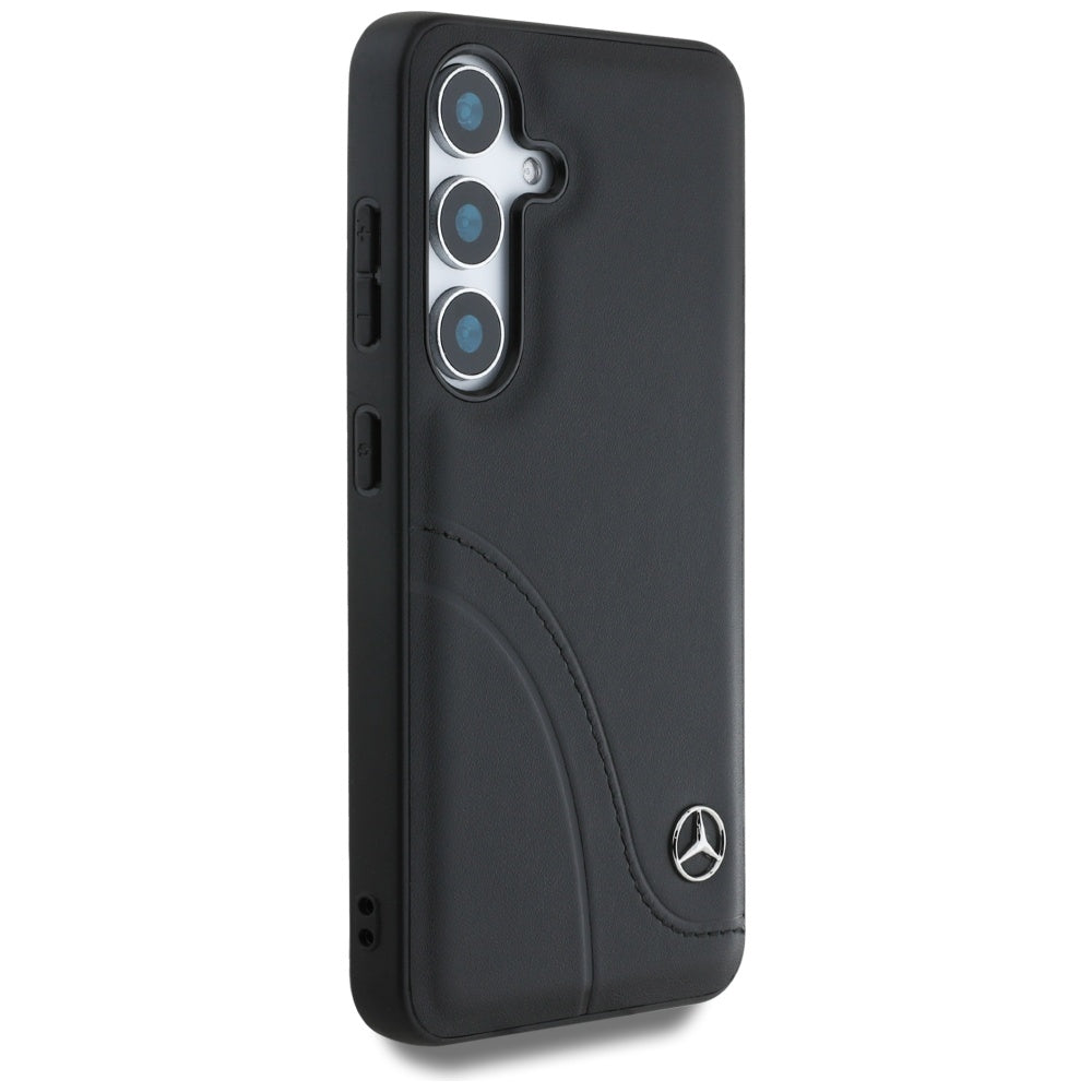 Mercedes odinis dėklas Samsung Galaxy S25 – juodas