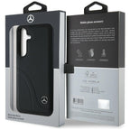 Mercedes odinis dėklas Samsung Galaxy S25 – juodas
