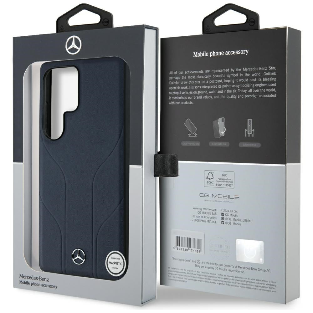 Mercedes odinis MagSafe dėklas Samsung Galaxy S25 Ultra – mėlynas -- Samsung Galaxy S25 Ultra