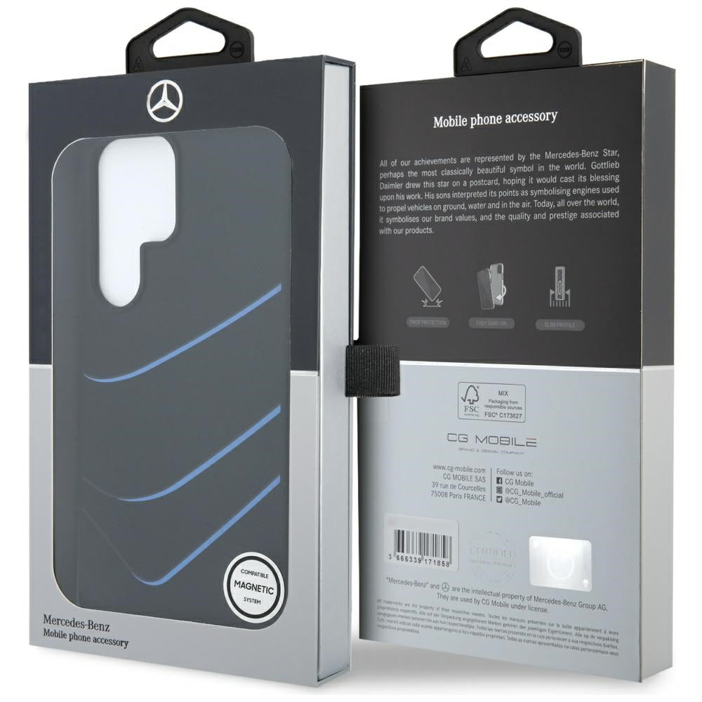 Mercedes MagSafe dėklas Galaxy S25 Ultra – juodas