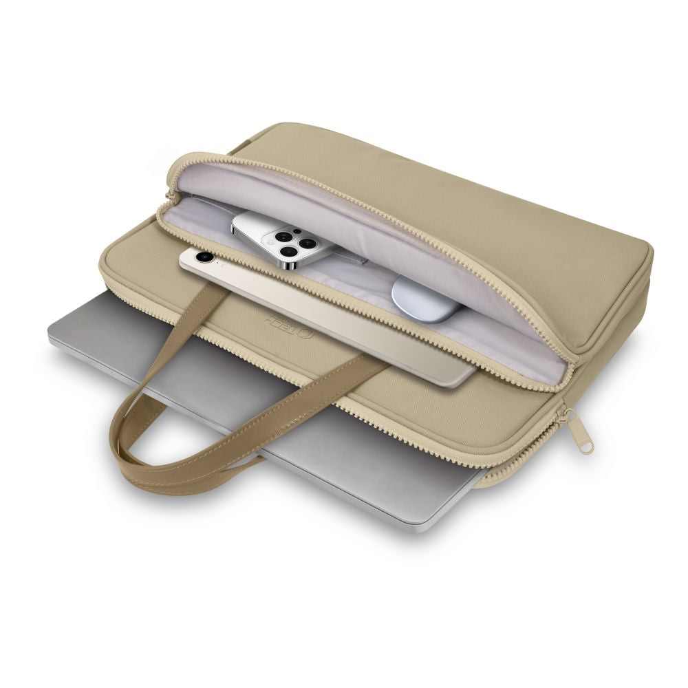 Tech-Protect nešiojamojo kompiuterio krepšys 13-14" - smėlio spalvos -- Laptop Bags