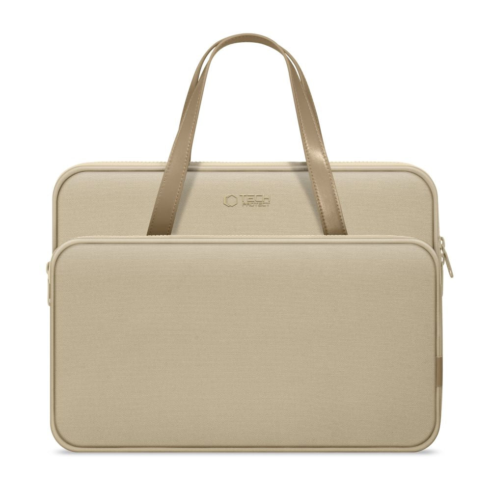 Tech-Protect nešiojamojo kompiuterio krepšys 15-16" - smėlio spalvos -- Laptop Bags