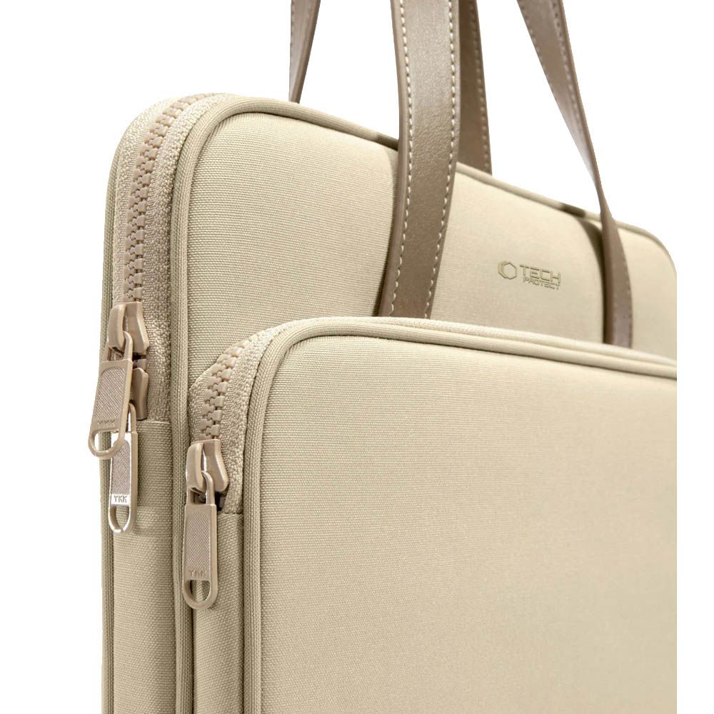Tech-Protect nešiojamojo kompiuterio krepšys 15-16" - smėlio spalvos -- Laptop Bags