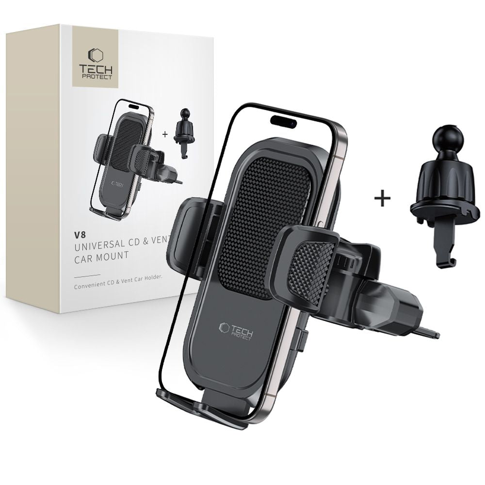 Tech-Protect V8 automobilinis laikiklis CD lizdui arba oro ventiliacijos angai - juodas -- Cell phone holders