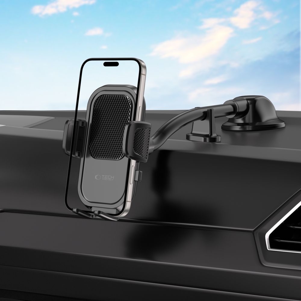 Tech-Protect V8 automobilinis laikiklis prietaisų skydeliui, priekiniam stiklui arba oro ventiliacijos angai - juodas --...