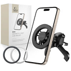 Tech-Protect N56 magnetinis MagSafe automobilinis laikiklis oro ventiliacijos angai - juodas