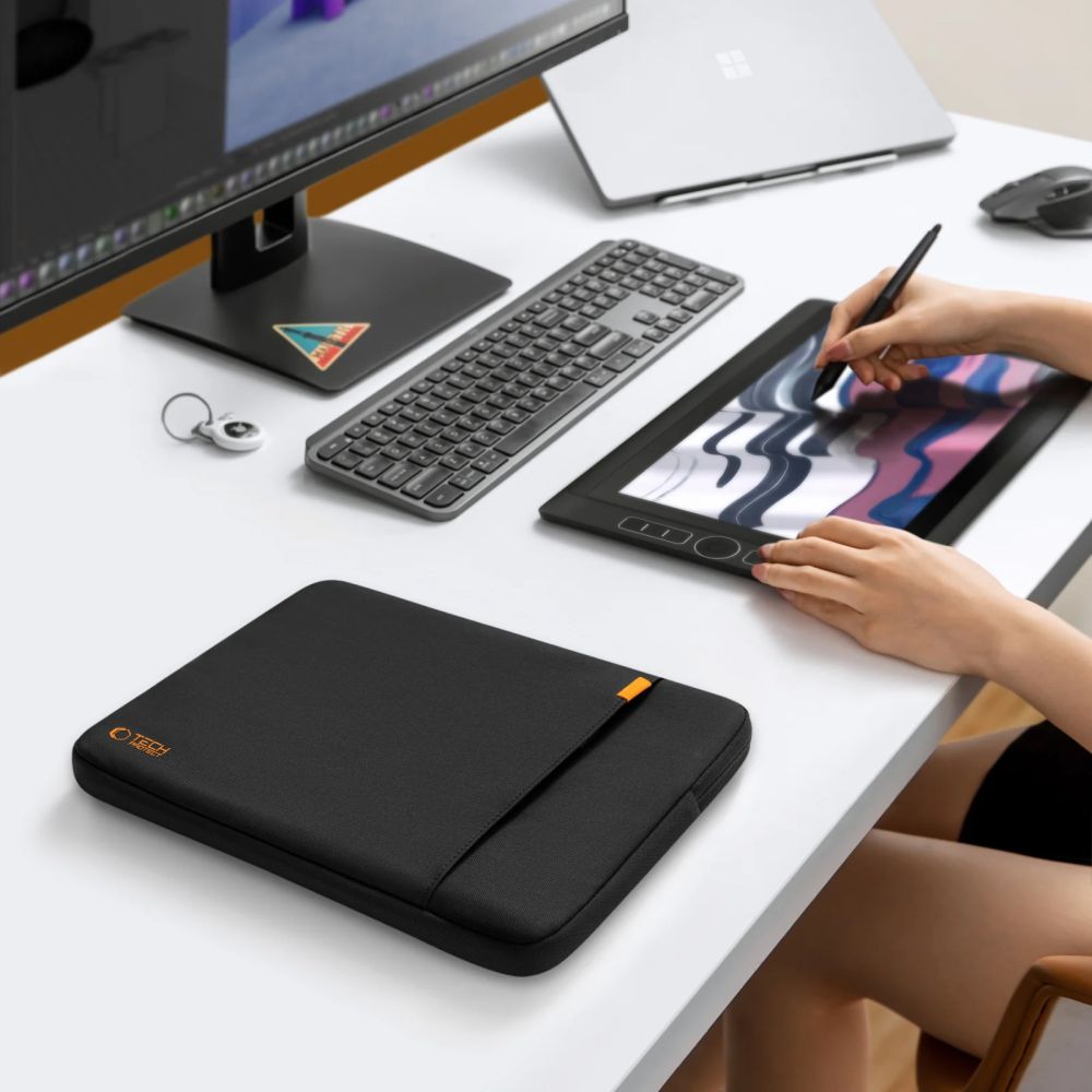 Tech-Protect Defender nešiojamojo kompiuterio dėklas 15-16" - juodas -- Laptop Bags