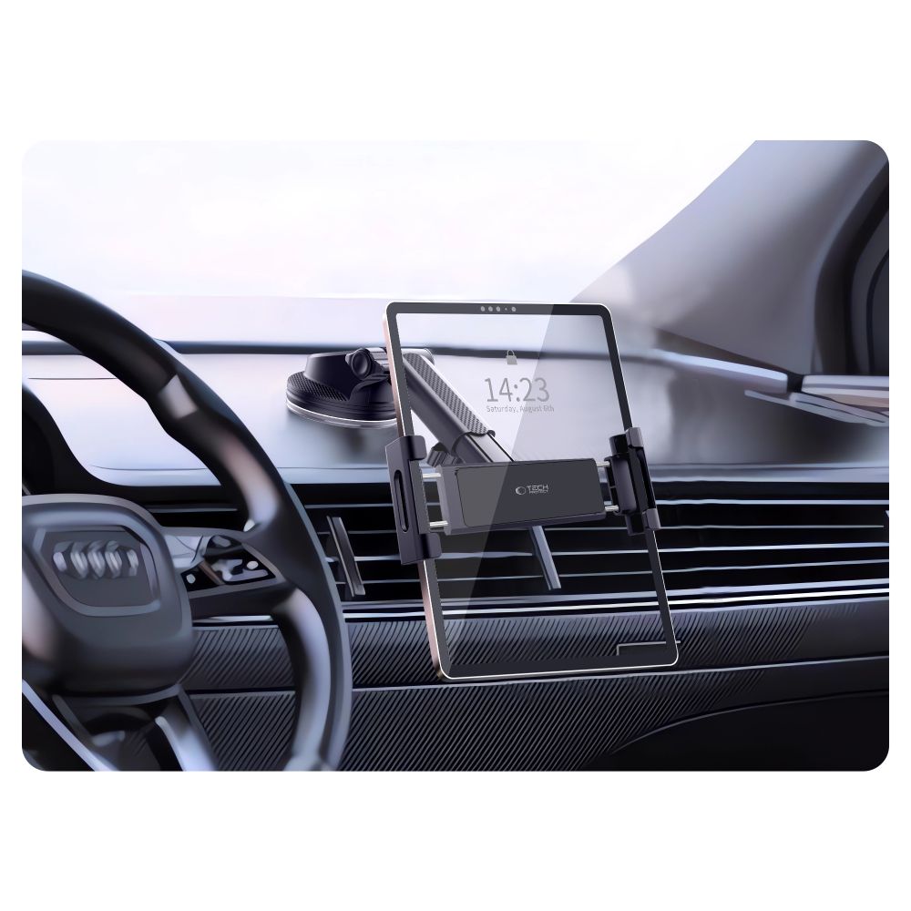 Tech-Protect V4 automobilinis planšetės laikiklis kokpitui - juodas -- Cell phone holders