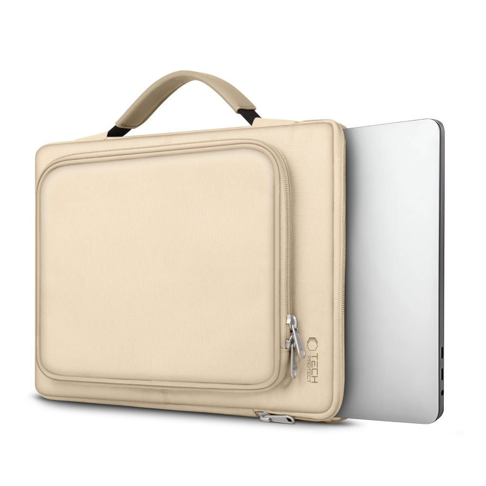 Tech-Protect Basic Bag 15-16" nešiojamajam kompiuteriui - smėlio spalvos -- Laptop Bags
