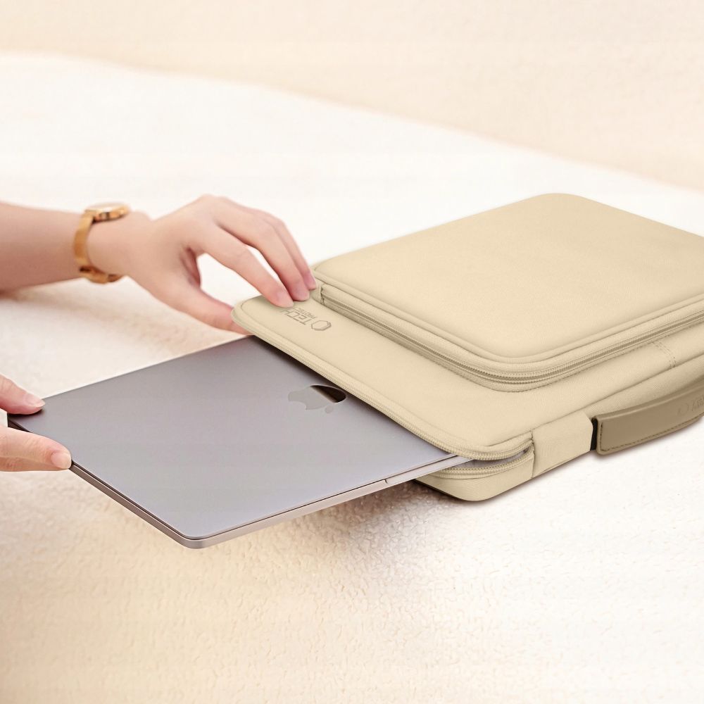 Tech-Protect Basic Bag 15-16" nešiojamajam kompiuteriui - smėlio spalvos -- Laptop Bags