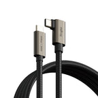 Ringke 3.2 gen. 2x2 USB-C, PD 3.1 240W 2m kampinis laidas - juodas -- Cell phone cables