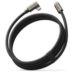 Ringke 3.2 gen. 2x2 USB-C, PD 3.1 240W 2m kampinis laidas - juodas -- Cell phone cables
