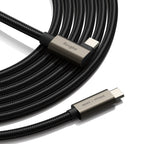 Ringke 3.2 gen. 2x2 USB-C, PD 3.1 240W 2m kampinis laidas - juodas -- Cell phone cables