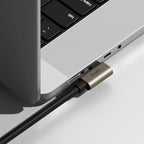 Ringke 3.2 gen. 2x2 USB-C, PD 3.1 240W 2m kampinis laidas - juodas -- Cell phone cables