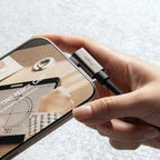 Ringke 3.2 gen. 2x2 USB-C, PD 3.1 240W 2m kampinis laidas - juodas -- Cell phone cables