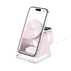 Tech-Protect 3in1 MagSafe indukcinis įkroviklis QI15W-A43 - rožinis -- Cell phone chargers