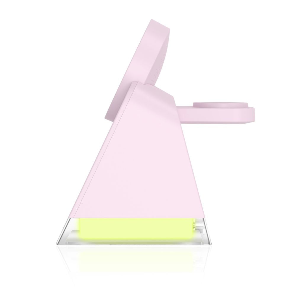 Tech-Protect 3in1 MagSafe indukcinis įkroviklis QI15W-A43 - rožinis -- Cell phone chargers