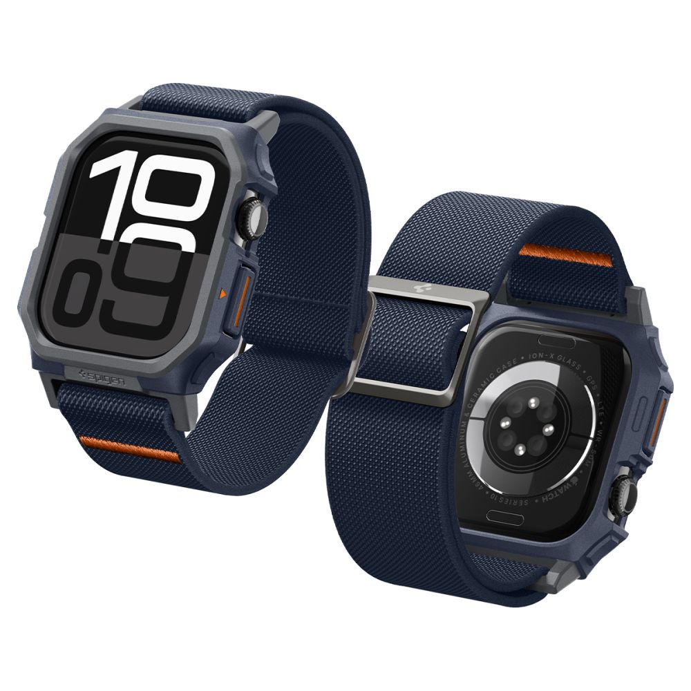 „Spigen Lite Fit“ „Pro“ dirželis, skirtas Apple Watch 10 46 mm – tamsiai mėlynas