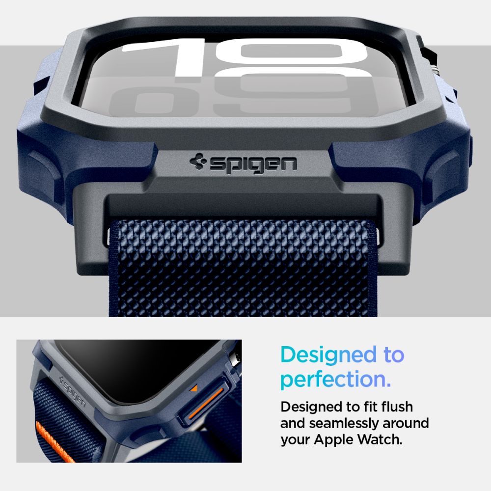 „Spigen Lite Fit“ „Pro“ dirželis, skirtas Apple Watch 10 46 mm – tamsiai mėlynas