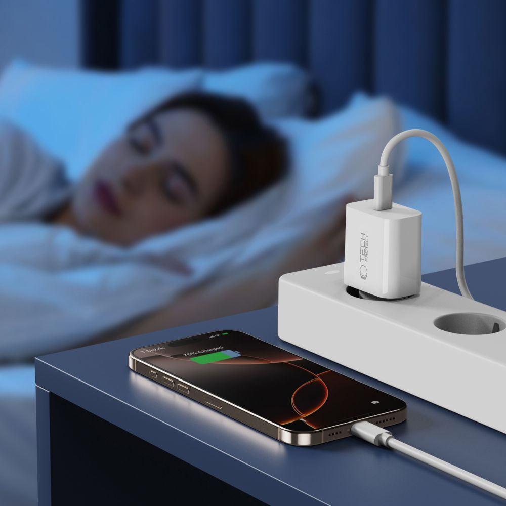 Tech-Protect sieninis įkroviklis NC20W USB-C jungtis - baltas -- Cell phone chargers