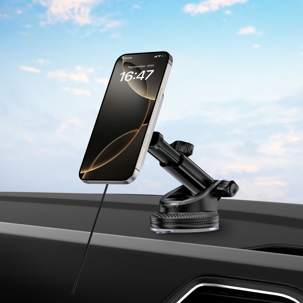 Tech-Protect MM15W-V9 automobilinis laikiklis su MagSafe prietaisų skydeliui ir oro ventiliacijos angai 15W - juodas --...