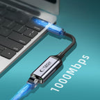 Tech-Protect UltraBoost USB-C į Ethernet RJ45 1000Mbps adapteris – juodas -- USB Adapters