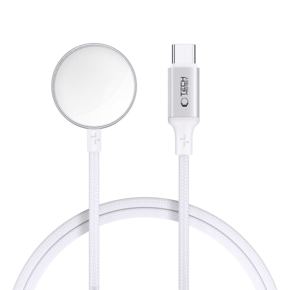Tech-Protect UltraBoost USB-C indukcinis įkroviklis Apple Watch 1m - baltas -- Apple Watch 1m - baltas