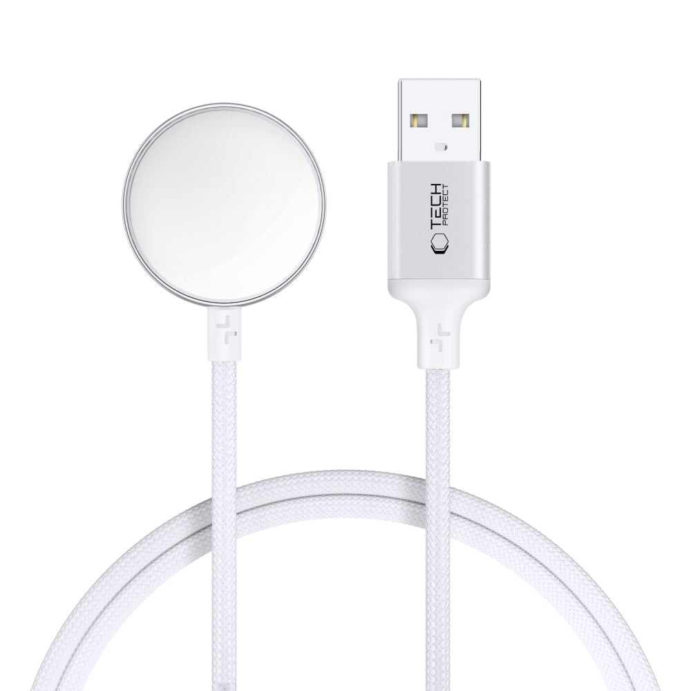 Tech-Protect UltraBoost USB-A indukcinis įkroviklis Apple Watch 1m - baltas -- Apple Watch 1m - baltas