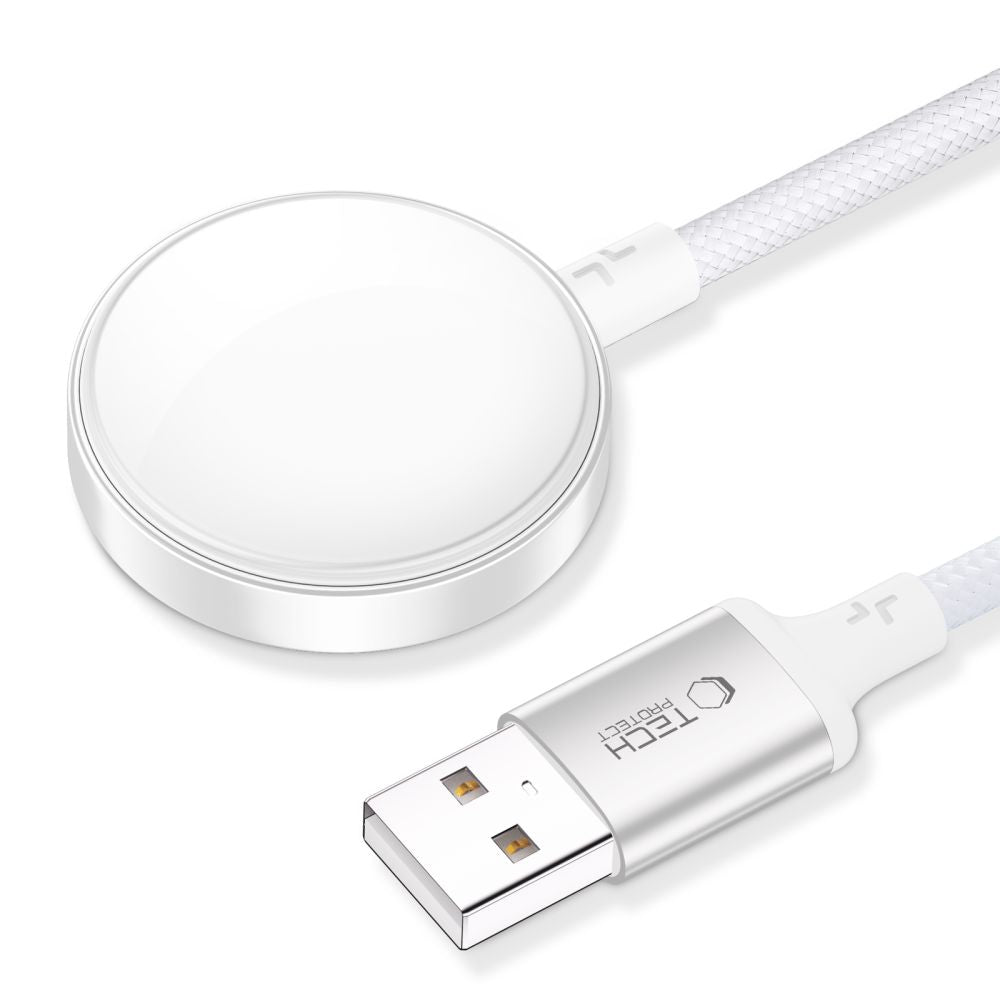 Tech-Protect UltraBoost USB-A indukcinis įkroviklis Apple Watch 1m - baltas -- Apple Watch 1m - baltas