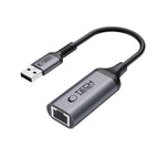 Tech-Protect UltraBoost USB-A 3.0 / Ethernet RJ45 1000Mbps adapteris – juodas -- USB Adapters