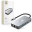 Tech-Protect HB05 HUB 9in1 USB-C + USB2.0 + USB3.0 + HDMI 4K 60HZ + SD / TF + PD100W + RJ45 adapteris - pilkas -- USB...