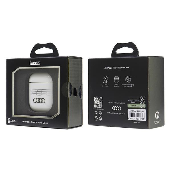 Audi IML Geometric Pattern AirPods 1/2 dėklas – baltas