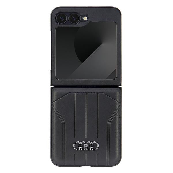 Audi sintetinės odos MagSafe dėklas Galaxy Z Flip 6 – juodas