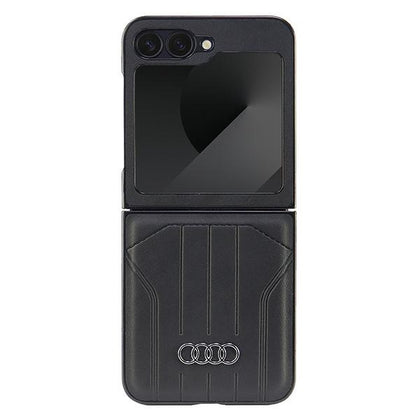Audi sintetinės odos MagSafe dėklas Galaxy Z Flip 6 – juodas